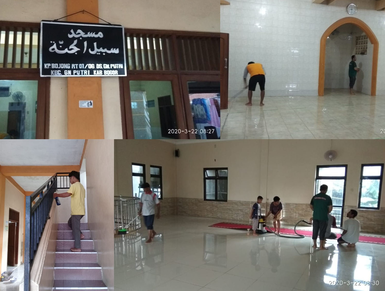 Cegah COVID-19, Pimpinan Anak Cabang LDII Gunung Putri semprot Masjid dengan disinfektan